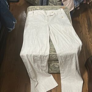 BCBGMaxAzria Women's Cream Striped Jeans